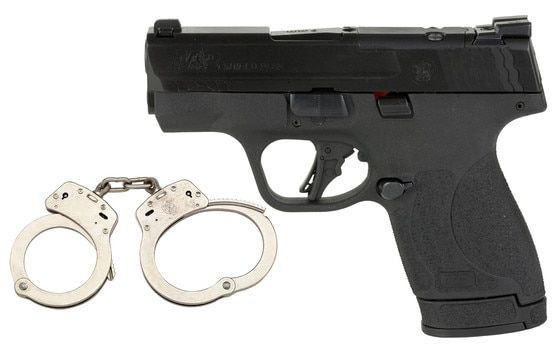 S&W Shield Plus optic-ready 9mm pistol, black.